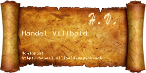 Handel Vilibald névjegykártya